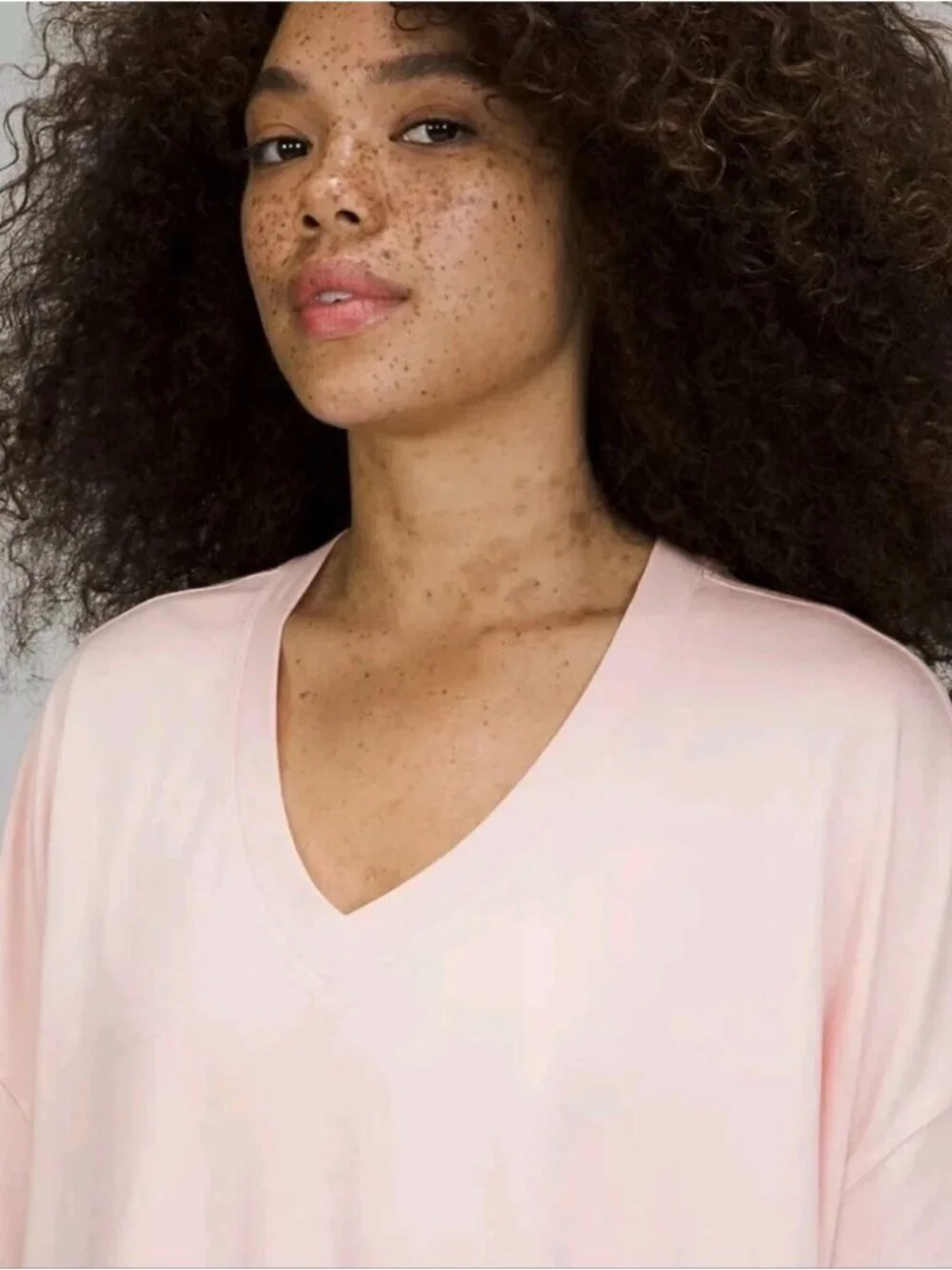 Lululemon Side Tie V-Neck T-Shirt Pink Mist
